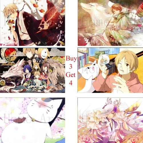 Natsumes Book of Friends Poster Clear Image Wall Stickers Home Decoration High Quality Prints White Coated Paper