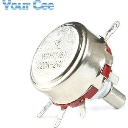 WTH118 1A Potentiometer 2W 220K Potentiometer Variable Resistor DIY Electronic Variable Resistor DIY Electronic