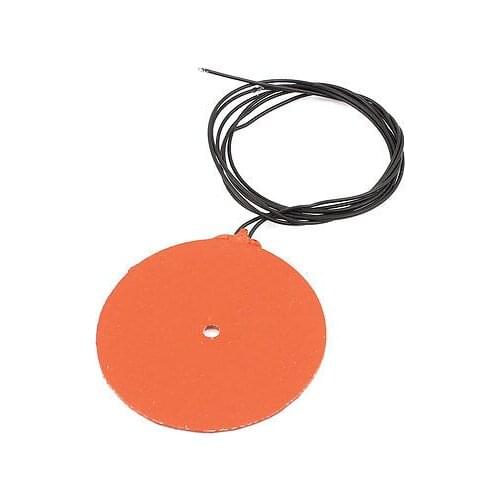 24V 30W 60mm Outer Dia Silicone Heating Plate Pad Flexible Rubber Heater