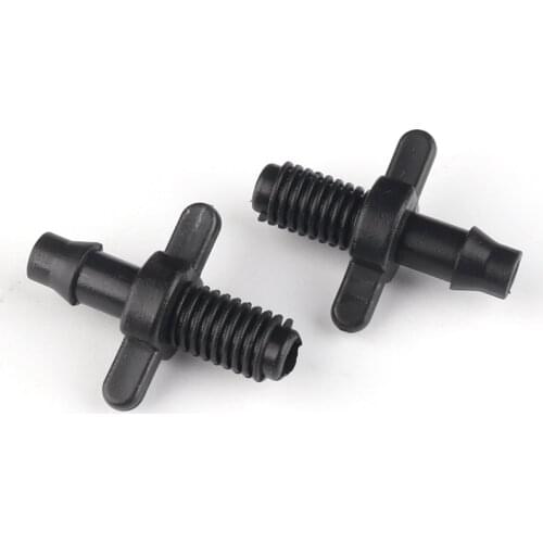 100pcs/lot 4/7mm Hose Connectors 6mm Thread Home Garden Drip Irrigation Pipe Joints Plants Flower Automatic Watering Fittings