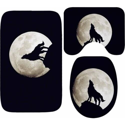 Modern Printed Mats for Bathroom Microfiber Shower Mat 3pcs Home Decor Toilet Bath Mat Memory Foam Bath Rug Toilet Floor Carpet