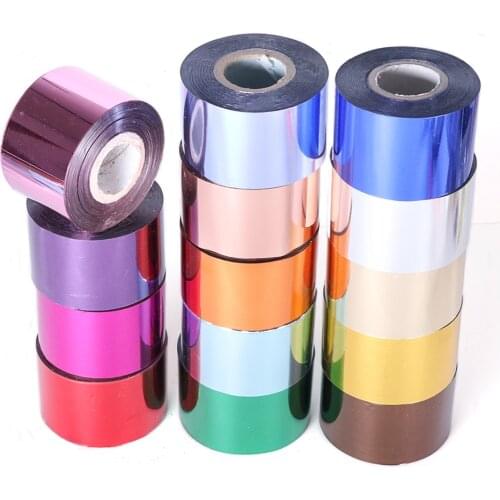 1 Roll Laser Metallic Nail Foil Sticker For Nail Polish Design Metal Color Transfer Sticker Nail Sliders Manicure Decor SA996-2