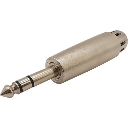 1Pcs Nickel plated Stereo 6.5mm Male Plug to 3 Pin XLR Female Jack Audio Adapter Microphone Speaker Cable Connector