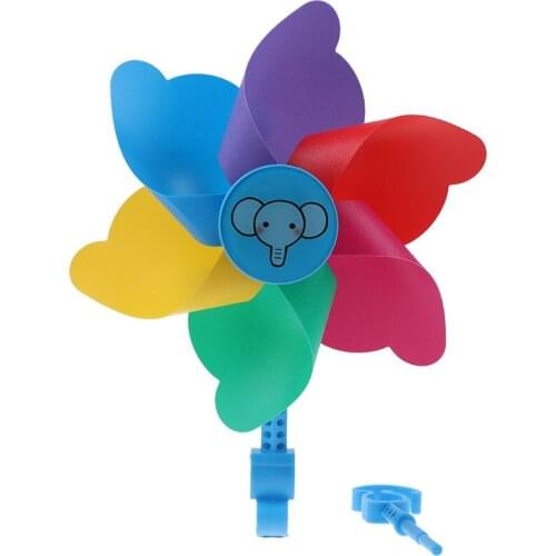 1pc PVC Colorful Pinwheel Windmill Bicycle Bike Scooter Gift For Boys Girls Baby Wind-driven Toy