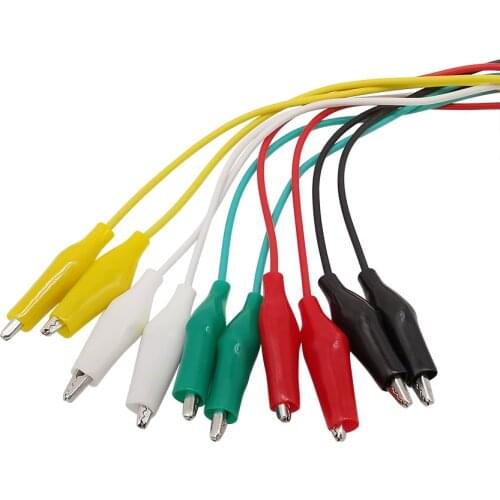 10Pcs Alligator Clips Electrical DIY Test Leads Alligator Double-ended Crocodile Clips Roach Clip Test Jumper Wire 27/35/45mm