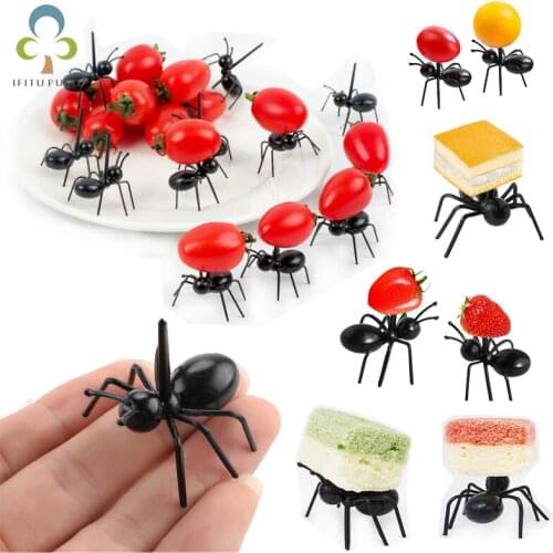 12/24Pcs Ants Food Fruit Picks decoration Ant Shape Forks Snack Cake Dessert Tableware Home Kitchen Party Dinner Fruit Pick YJN