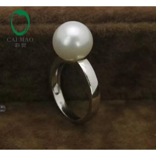 14k White Gold precious Southsea White Pearl Ring manufacturer Free Shipping