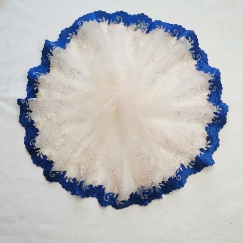 2Meters Lace Ribbon Tape 18cm Skin Mesh Lace Trim Fabric DIY Embroidered Craft Clothing Gift Wrapping Wedding Sewing Decoration