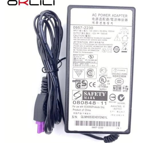 32V 1560mA 0957-2230 0957-2271 AC Adapter Charger Power Supply for HP 6500 B8550 D5460 D5468 D7260 D7268 D7460 C6240 C6250 C6270