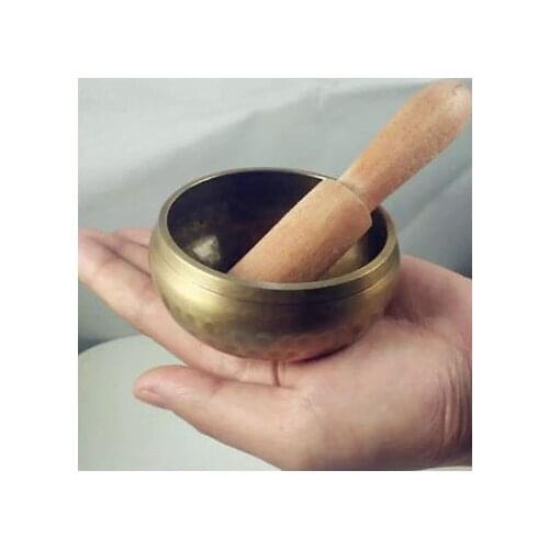 7cm Small Hand Hammered Rare Superb Tibetan OM Ring Gong YOGA Singing Bowl