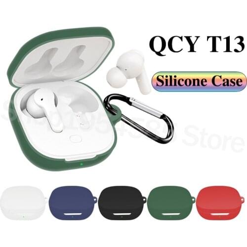 For QCY T13 Earbuds Case Cover Transparent TPU Earphone Case For QCY T13