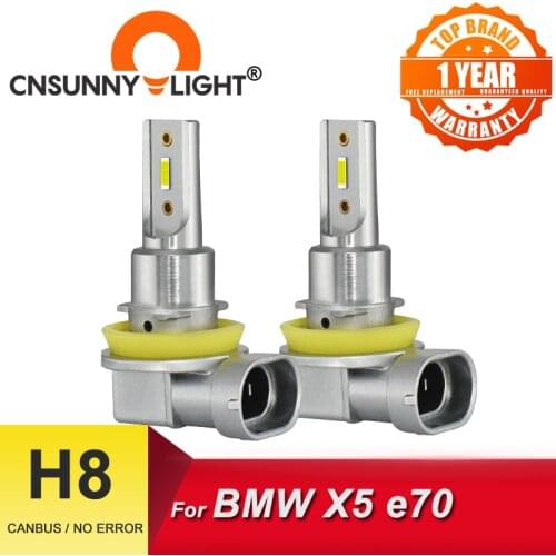 CNSUNNYLIGHT H8 LED Angel Eye Car Fog Lamp H11 Canbus Bulb 2400Lm 1900K 3200K 6000K 8000K Red No Error DRLs Light For BMW X5 e70