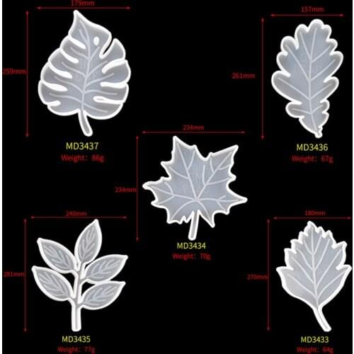 DIY Large Leaf Mold Palm Maple Coaster Mold Epoxy Resin Mold Silicone Casting Molds Craft Jewelry Tools