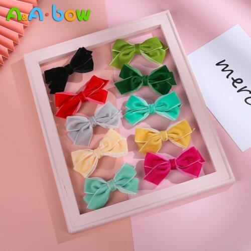 Baby Girl Hairpin Solid Color Kids Bowknots Bows For Girls Knot Hair Clips Mini Hairpins Handmade Barrettes toddler accessories