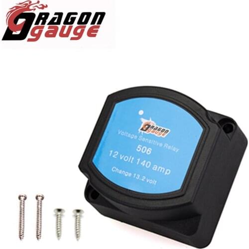 「DRAGON」 12V 140A Voltage Sensitive Relay VSR Dual Battery Isolator Relay Split Charge Relay for ATV, UTV, Boats, RVs, Campers