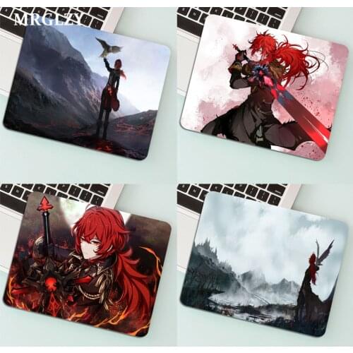 Genshin Impact Diluc MousePads Computer Laptop Anime Mouse Mat Top Selling Wholesale Gaming Pad Mouse Gamer Keyboard Carpet
