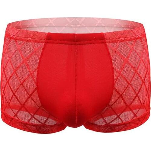 Hot Sexy Oil Glossy See Through Transparent Underwear Men Boxershorts Mens Boxer Shorts Male U Convex Pouch Fetish Gay Lingerie