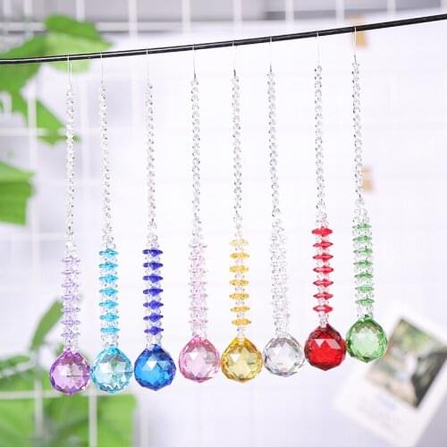 1PCS Chandelier Crystal Suncatcher Prisms Pendant Hanging Ball Pendulum Decoration Wedding Decor
