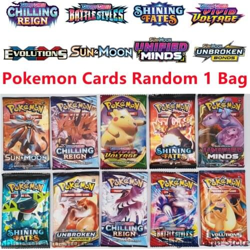 2021 Card 10/ Pcs Pokemon Card Sword and Shield Fighting Style Vivid Tension Shiny Destiny Xy-Evolutions Pikachu Collectible Toy