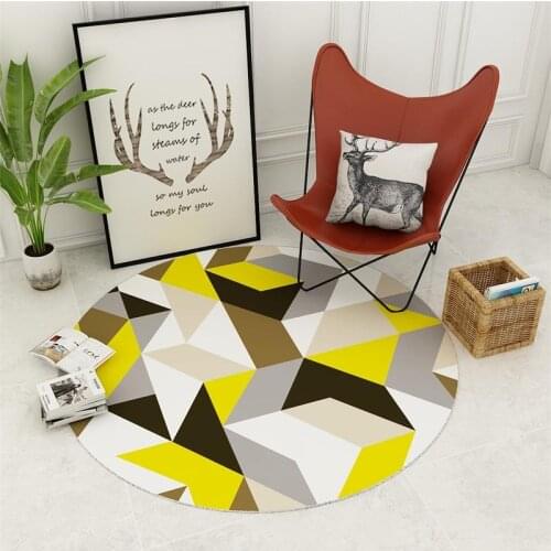 Round Carpet Soft Carpets Anti-slip Rugs Computer Chair Mat Floor Mat Boys Outdoor Mat Picnic Blanket Kids Room Home Decor Door
