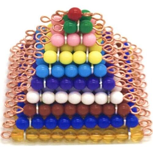 Montessori Early Education Teaching Aids Montessori Beads Square Color Beads Step Kindergarten Infant Preschool Toys