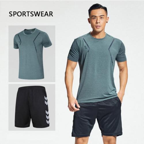 Men Sportswear Compression Sport Suits Quick Dry Running Sets Clothes Sports Joggers Training Gym Fitness Tracksuits 2pcs/Sets