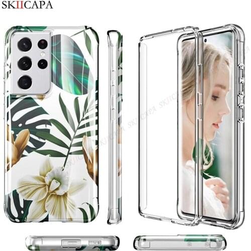 Soft TPU Rubber Shockproof Phone Case for Samsung Galaxy S21 Ultra S20 Plus G998B G998U G998W G9980 G980F Hard PC Bumper Cover