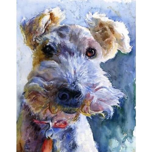 Full Square/Round Drill Diamond Painting Colorful Novelty Cute Yorkshine Terrier Dog Diy Diamond Embroidery Living Room Decor