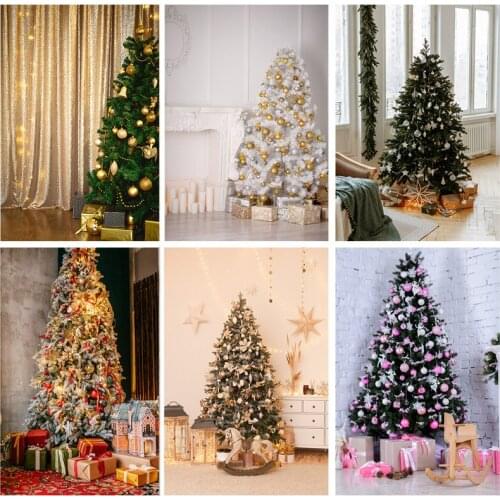 SHENGYONGBAO Christmas Indoor Theme Photography Background Christmas tree Children Backdrops For Photo Studio Props 21524 JPW-02