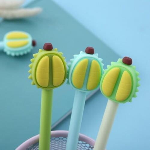 36 pcs/lot Creative Durian Gel Pen Cute 0.5mm Signature Pen Promotional Gift Stationery School Supplies