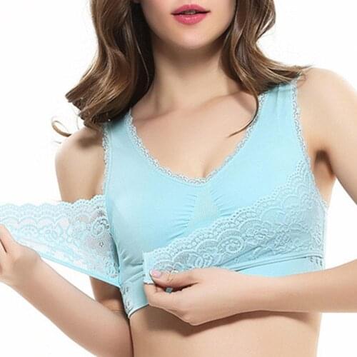 Sexy Women Cross Side Buckle Push Up Wireless Sports Lace Bra Top Underwear suitable for most of sports perfect gifts for women