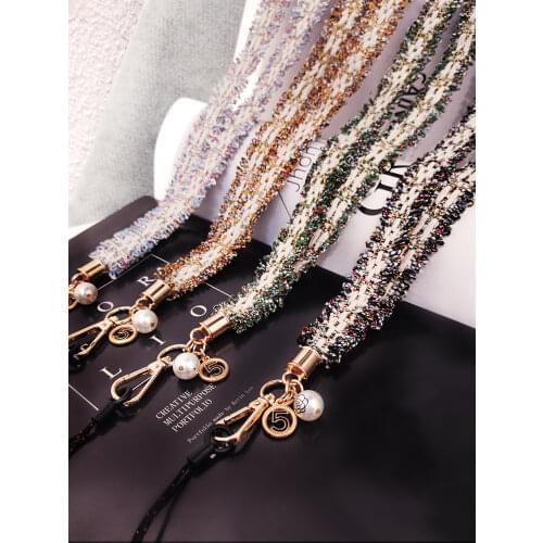 Woolen Rough Edges Phone Lanyard Strap For iphone huawei redmi samsung xiaomi Mobile Phone ID Card U Disk Long Rope String Key