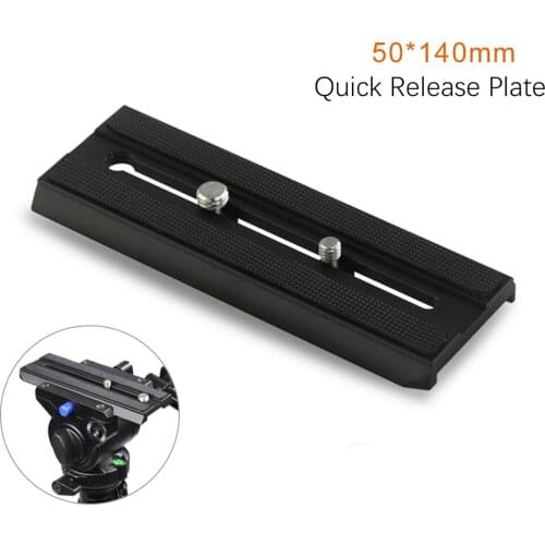 50*140mm Quick Release Plate Sliding 501PL Plus Rapid Connect Base for Manfrotto 501 503 701HDV MH055M0-Q5 1/4 3/8 Screw