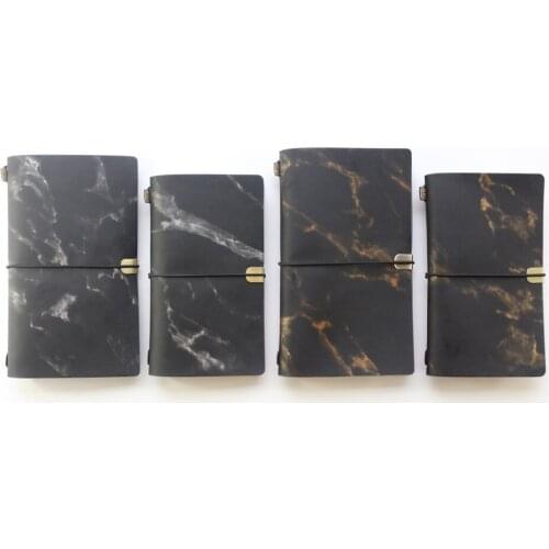 Vintage marble design leather office school travelers notebooks and journals stationery supplies,fine travel journal notebooks
