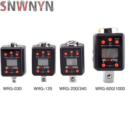 High Precision 1.5-200Nm Electronic Digital Torque Wrench Torquemeter Adjustable 1/4" 1/2" 3/8" Drive Preset Torque Adapter