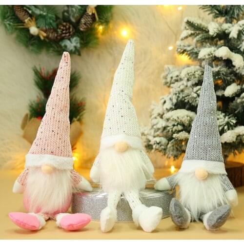 2021 New Year Faceless Gnome Doll Ornaments Christmas Tree Decoration Xmas Party Gnomes Fall Home Decore Navidad for Kids Gifts