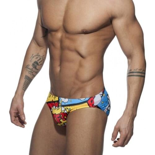 2021 Sexy Cartoon Bikini Swimsuit Man Men Swimwear Swim Briefs Push Up Swimming Trunks Brand Beach Surf Mens Bathing Suit Wear