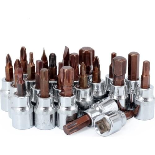 3/8" Torx Screwdrivers Bit Set Phillips Slotted Pozidriv Hex S2 Screw Driver Bits Electronic Sockets Head Auto Repair Tools