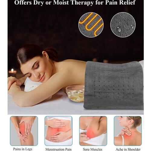 3 Level 90W Electric Heating Pad Timer For Shoulder Neck Back Spine Leg Pain Relief Winter Warmer 61.5x34cm EU/US Best Gift