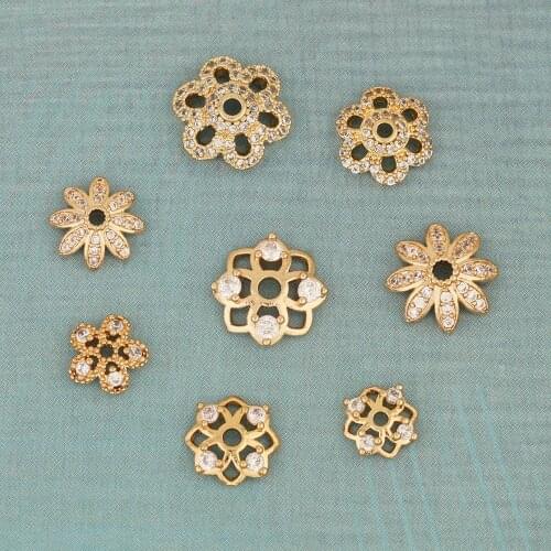 HAOSAW Jewelry Accessories/DIY Making/Flower Shape/CZ Charms/Pendants For Necklace/Hand Made/Jewelry Findings & Components