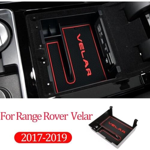 Car Central Storage Box Door Phone Glove Armrest Box For Land Rover Range Rover VELAR 2017 2018 2019 Accessories
