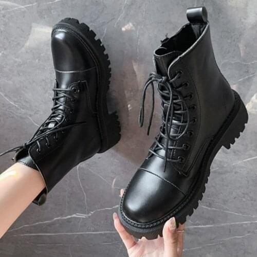 Brand Luxury Women Shoes 2020 Black Sock Boots Women Punk Gothic Shoes Lace-Up Ankle Boots Platform Shoes Beige Sock Boots
