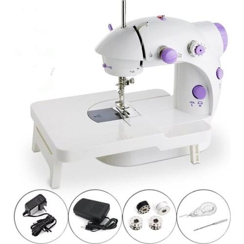 Household Semi-automatic Electric Small Mini Multi-function, Sewing Machine with Light with Cutter Can Eat Thick Sewing Machine