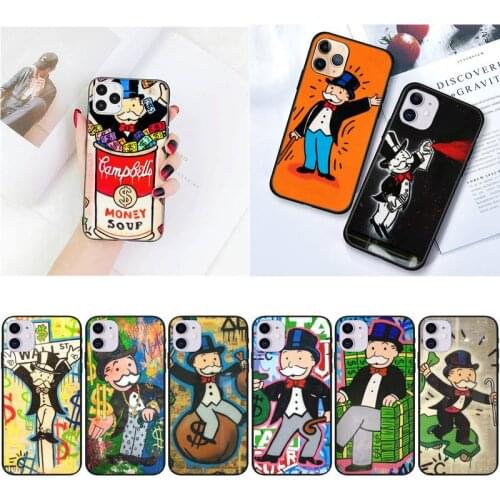 Zororong Cartoon Dollar Monopoly Phone Case For iPhone 12 Mini 11 Pro XS Max X XR 7 8 Plus