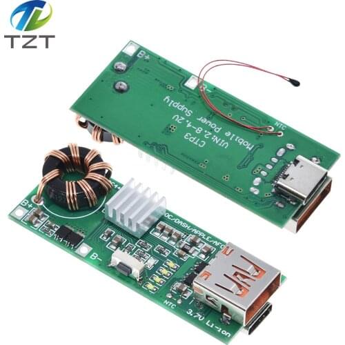 QC4.0 QC3.0 Double Way PD Mobile Phone Power Bank Quick Charge 3.7V to 5V 9V 4.5A 18W Type-C USB Boost Charger Circuit Board