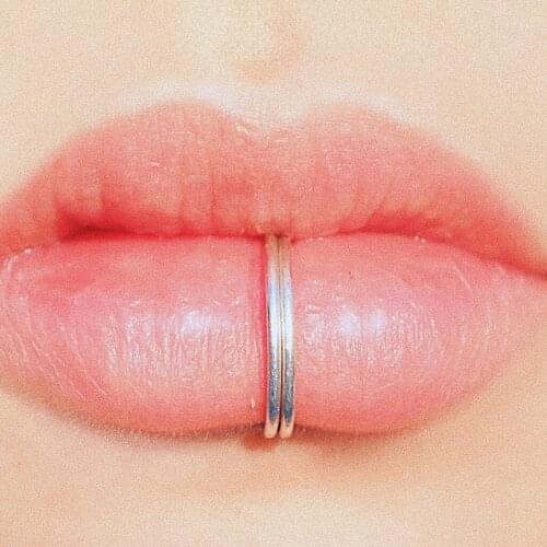 Lip Ring Handmade Piercing Jewelry 925 Silver/Gold Filled Lip Rings Punk Fashion Body Jewelry Boho Grillz Jewelry