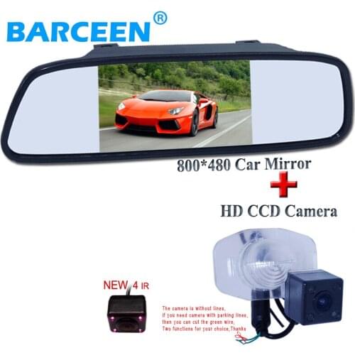 For Toyota Corolla for BYD G3 match suit include ir car rear camera bring glass lens +800*480 resolution car mirror monitor 5"