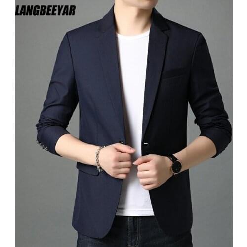 Мужские повседневные пиджаки LANGBEEYAR China At AliExpress
