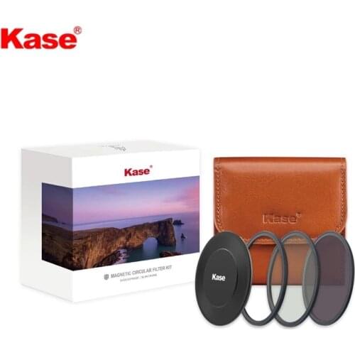 Kase Wolverine Magnetic entry level kit Circular Polarizer +MCUV +ND64 +Lens Cap + Filter Bag Kit