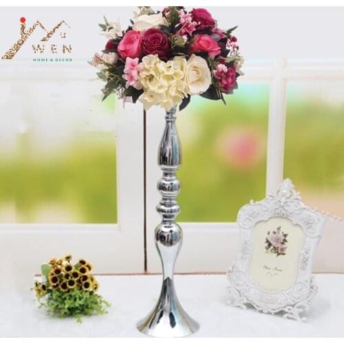 IMUWEN Metal Candle Holders 50cm/20" Flower Vase Rack Candle Stick Wedding Table Centerpiece Event Road Lead Candle Stands
